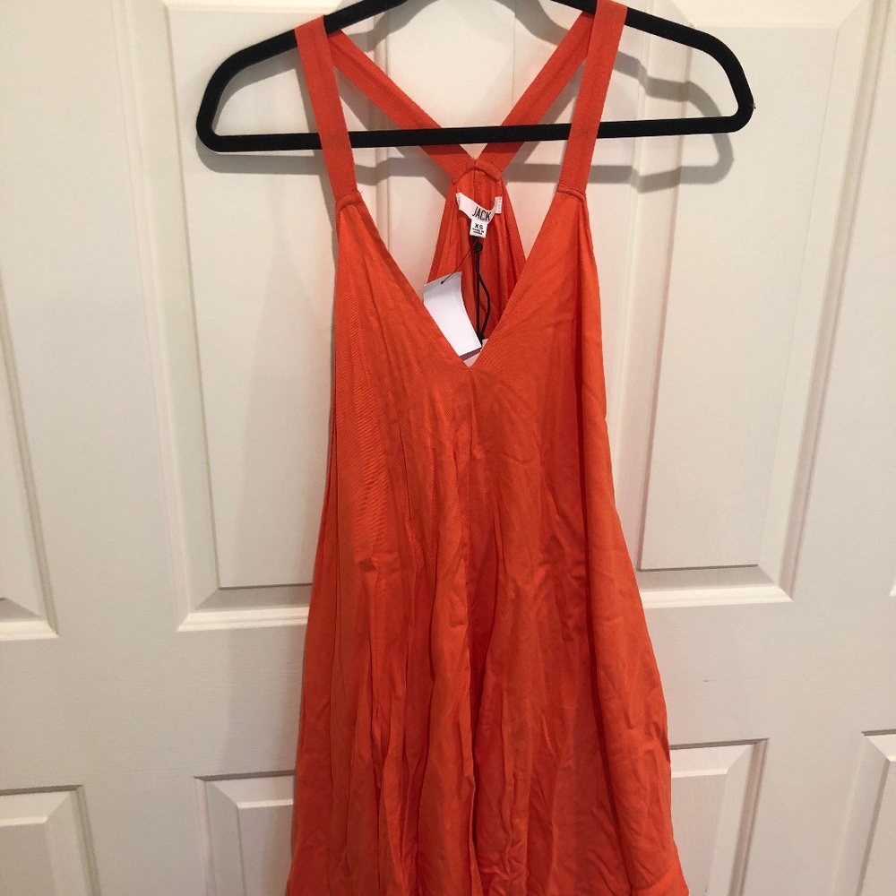 flowy orange summer dress